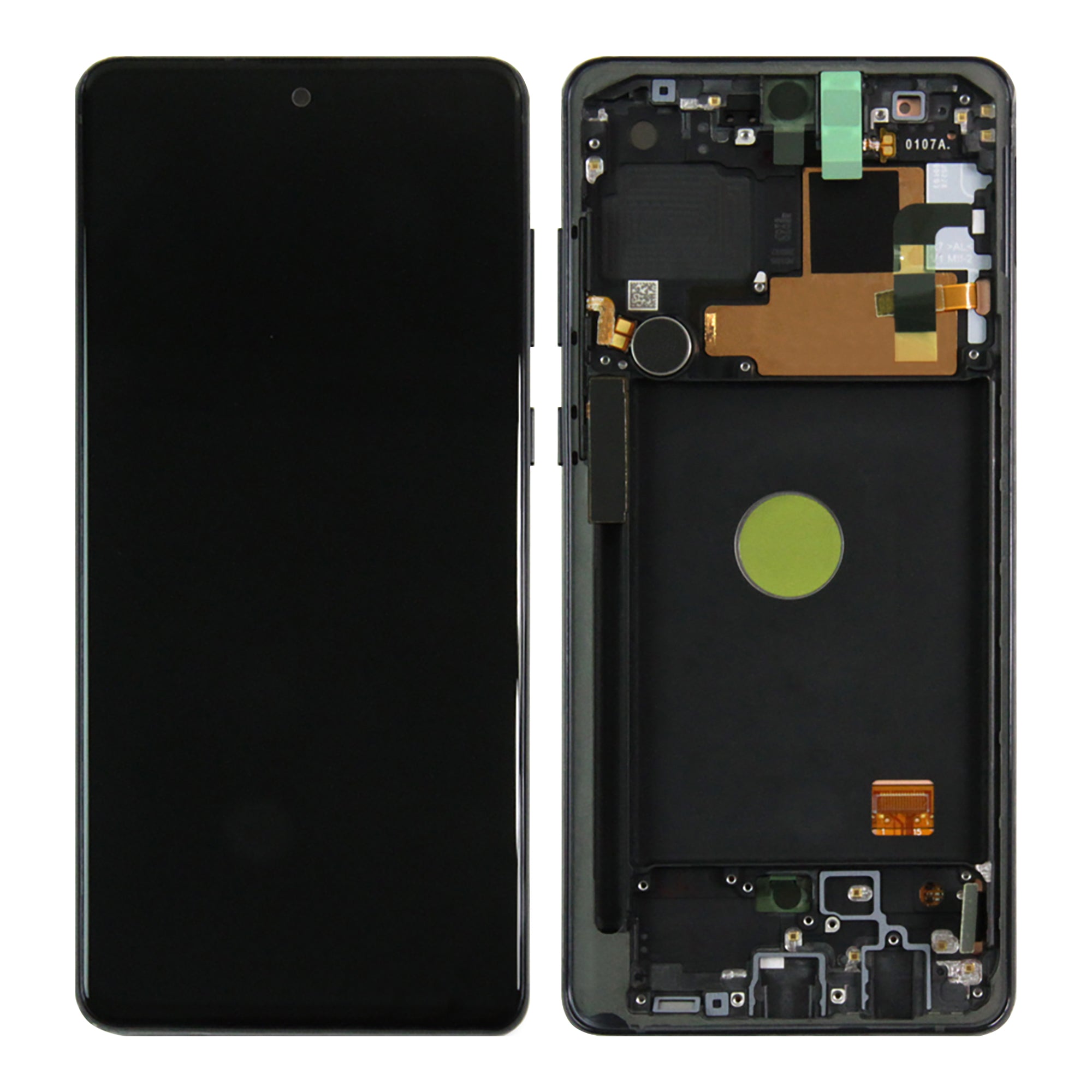 Samsung Galaxy Note 10 Lite N770F Ecrã e digitalizador com moldura Aura Black Service Pack