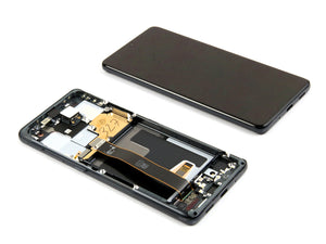 Samsung Galaxy S20 Ultra G988B Ecrã e digitalizador com moldura Cosmic Black Service Pack