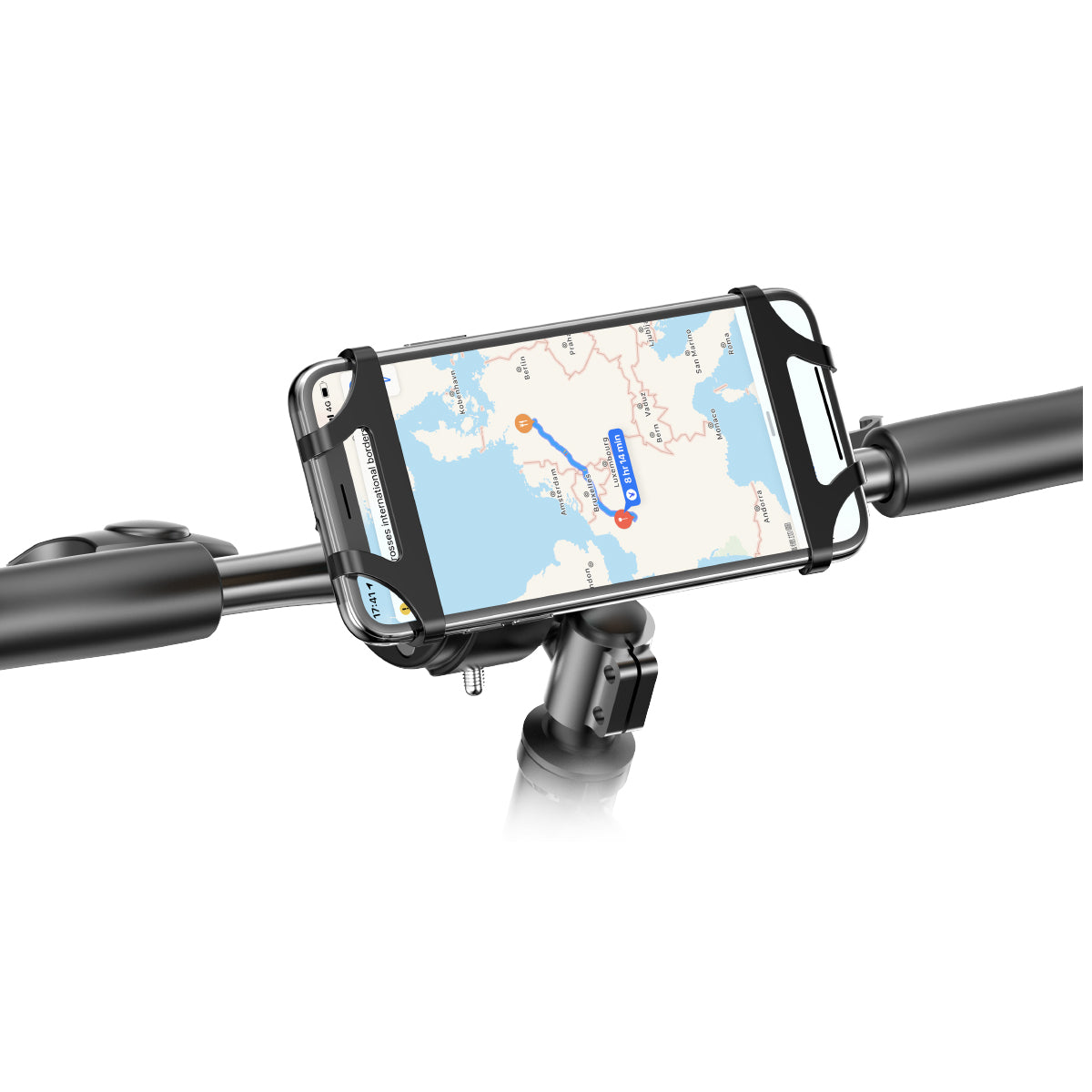 Rixus RXHB61 Suporte de silicone para guiador de bicicleta Preto