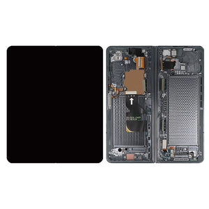 Samsung Galaxy Z Fold4 5G F936B Ecrã principal e digitalizador com moldura cinza-esverdeada Pacote de serviço