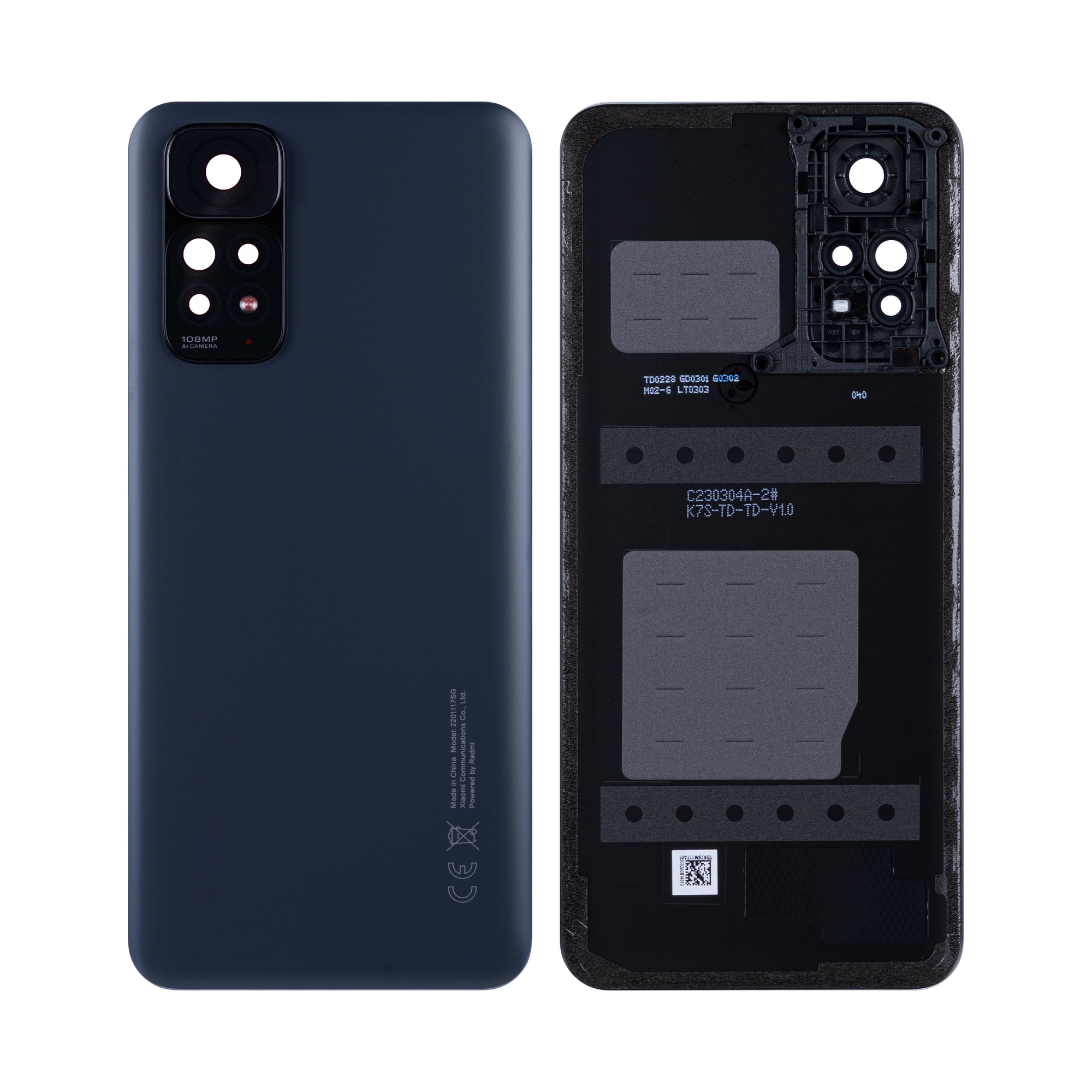 Capa traseira Xiaomi Redmi Note 11S com lente cinza grafite original