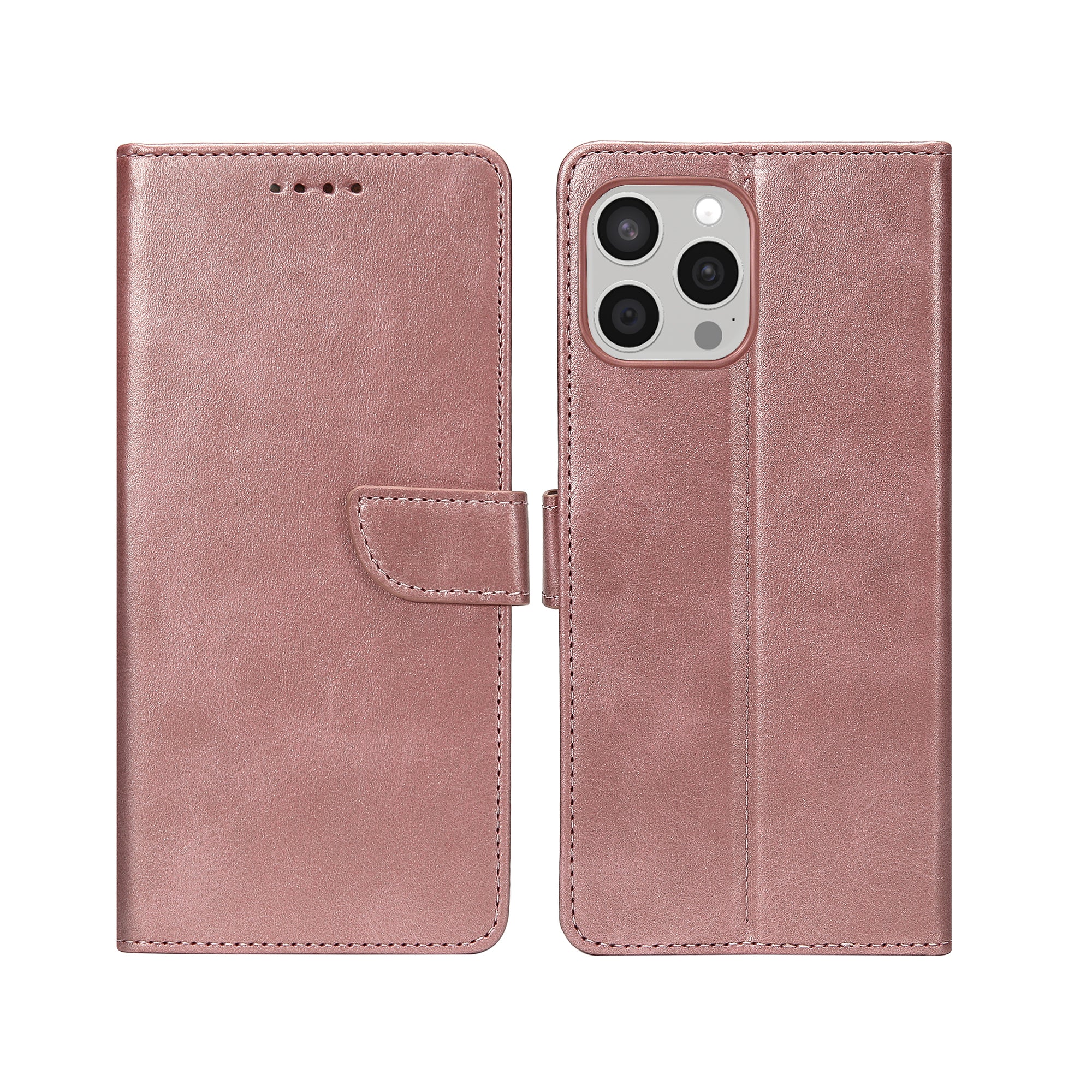 Estante de livros Rixus For Apple iPhone 15 Pro cor-de-rosa