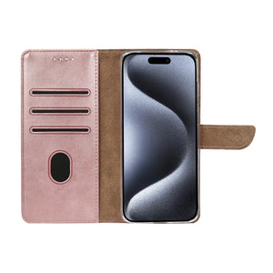 Estante de livros Rixus For Apple iPhone 15 Pro cor-de-rosa
