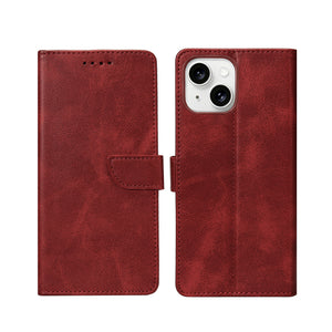 Estante de livros Rixus For Apple iPhone 15 Vermelho escuro