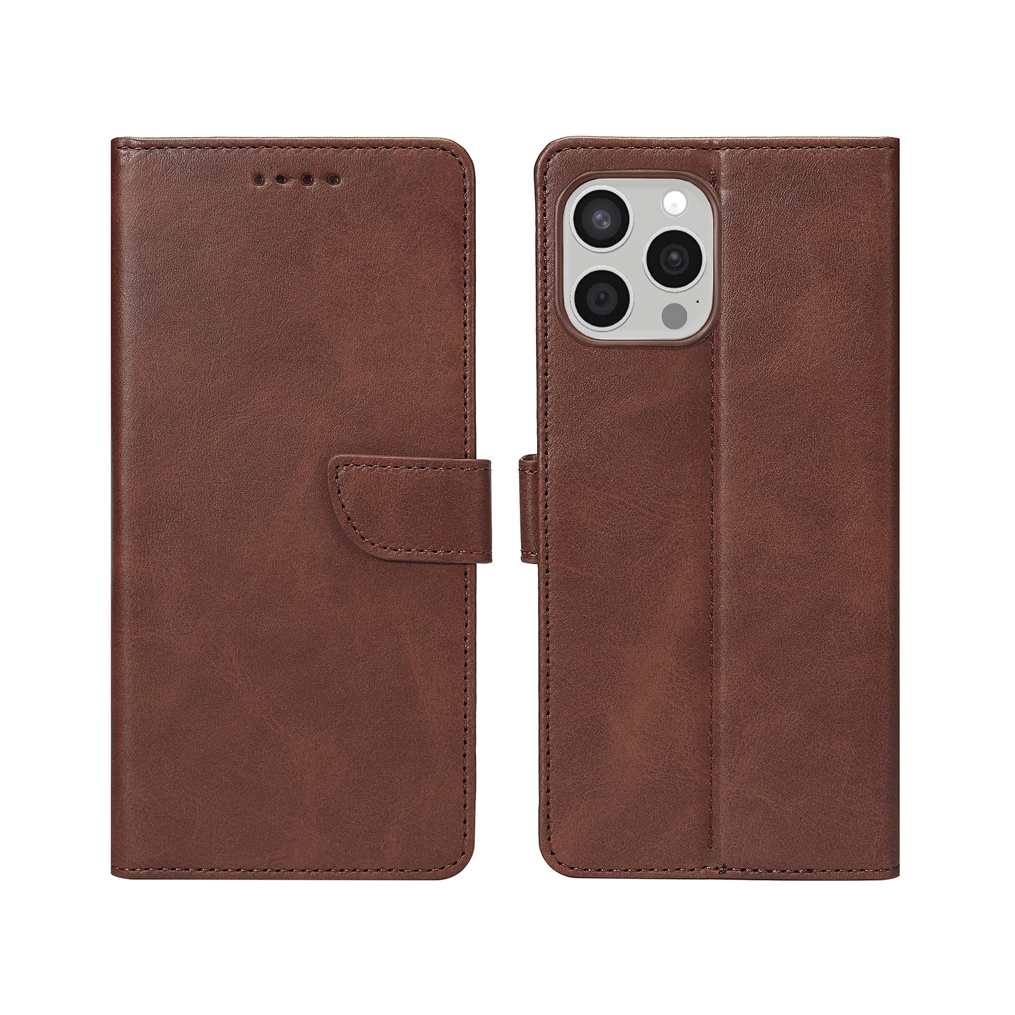 Estante de livros Rixus For Apple iPhone 15 Pro Max Castanho