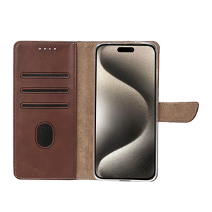 Estante de livros Rixus For Apple iPhone 15 Pro Max Castanho