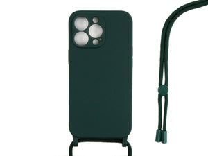 Capa com fio For Apple colar TPU da Rixus For Apple iPhone 13 Pro Verde Escuro