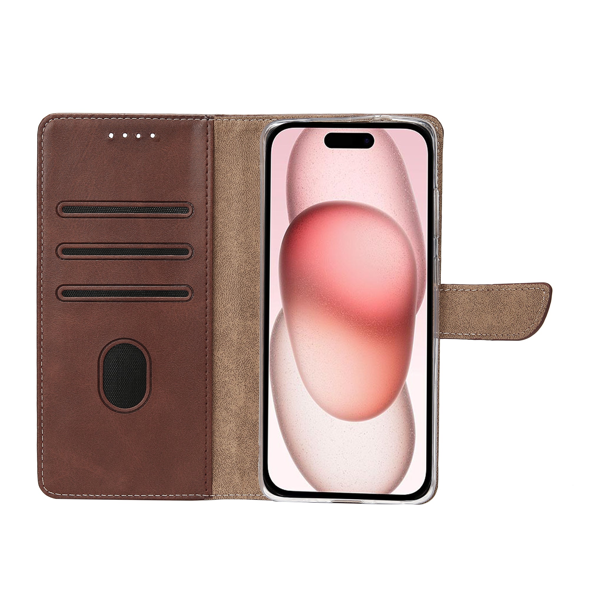 Estante Rixus For Apple iPhone 15 Castanho