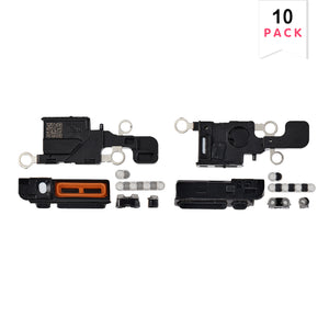 For Apple iPhone 16 Conjunto de altifalantes e microfone em malha compatível com branco (10 unidades)