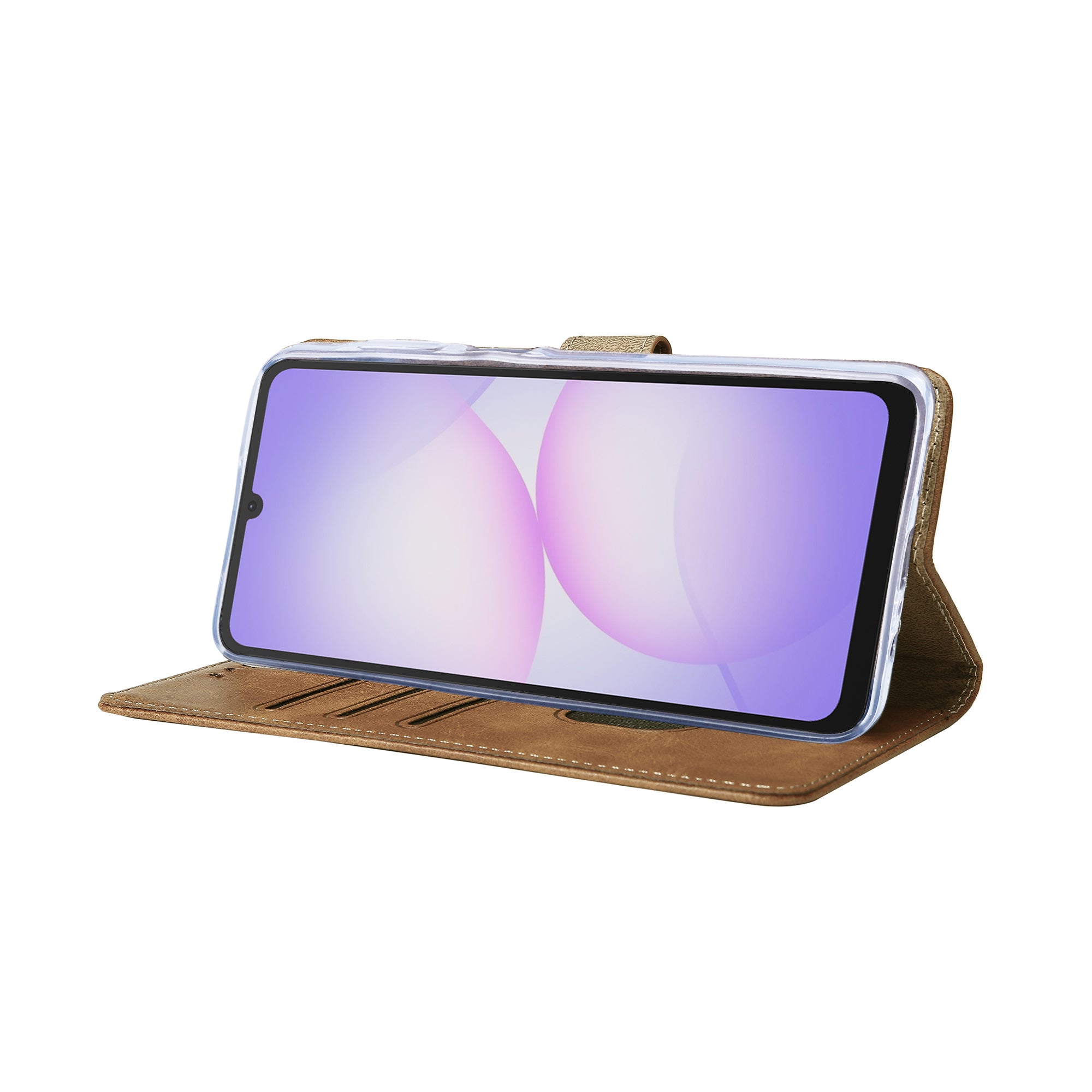 Rixus Bookcase For Samsung Galaxy A07 Light Brown