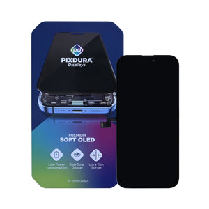 PIXDURA For Apple 16 Pro Max Ecrã e Digitalizador Soft-OLED (IC Removível) (120 Hz)
