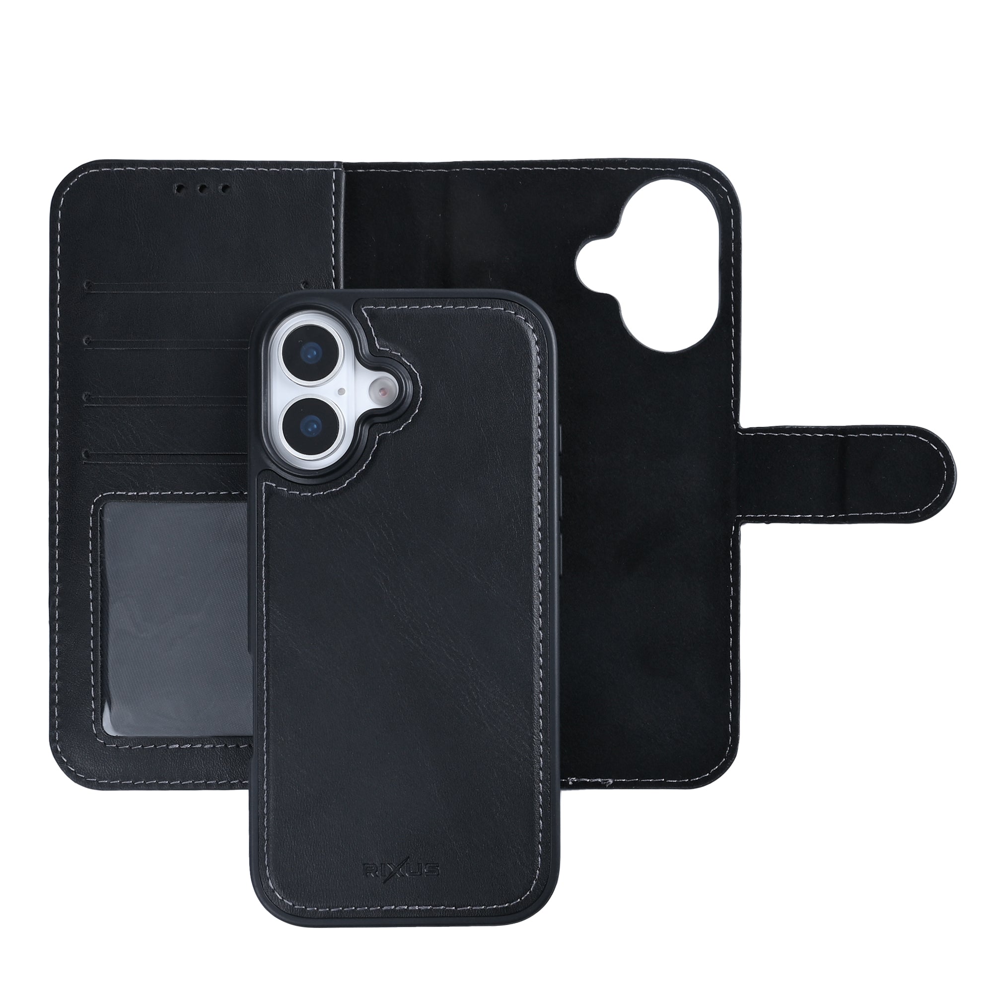 Carteira magnética destacável Rixus Duo For Apple iPhone 17 Preto