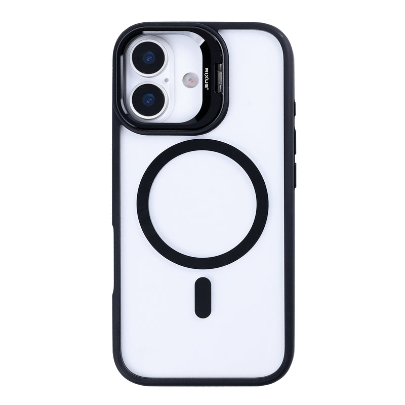 Rixus Classic 03 Case With MagSafe Compatible For Apple iPhone 17 Black