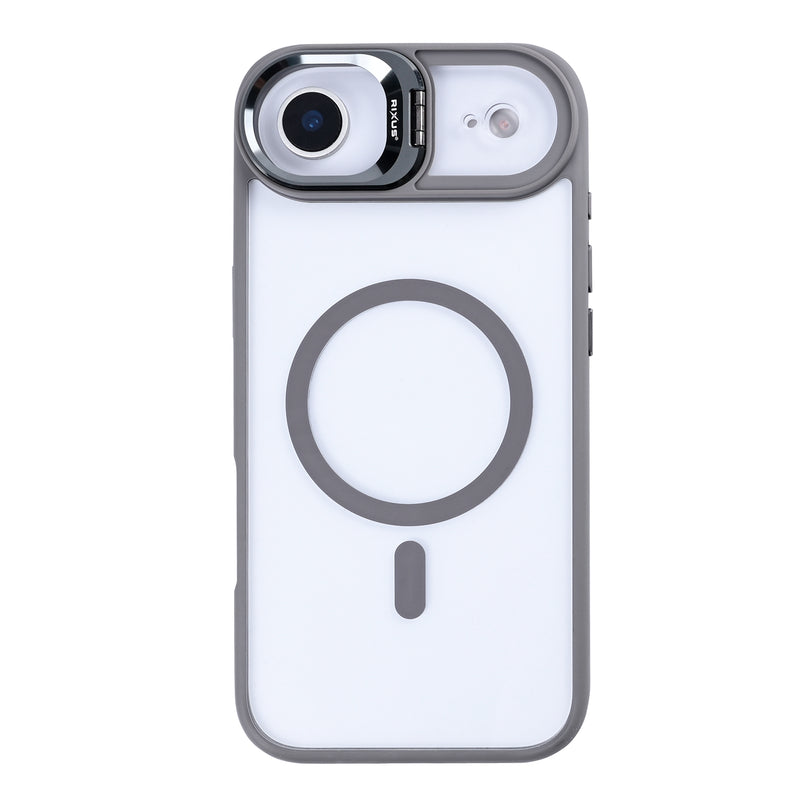 Rixus Classic 03 Case With MagSafe Compatible For Apple iPhone 17 Air Titanium Grey