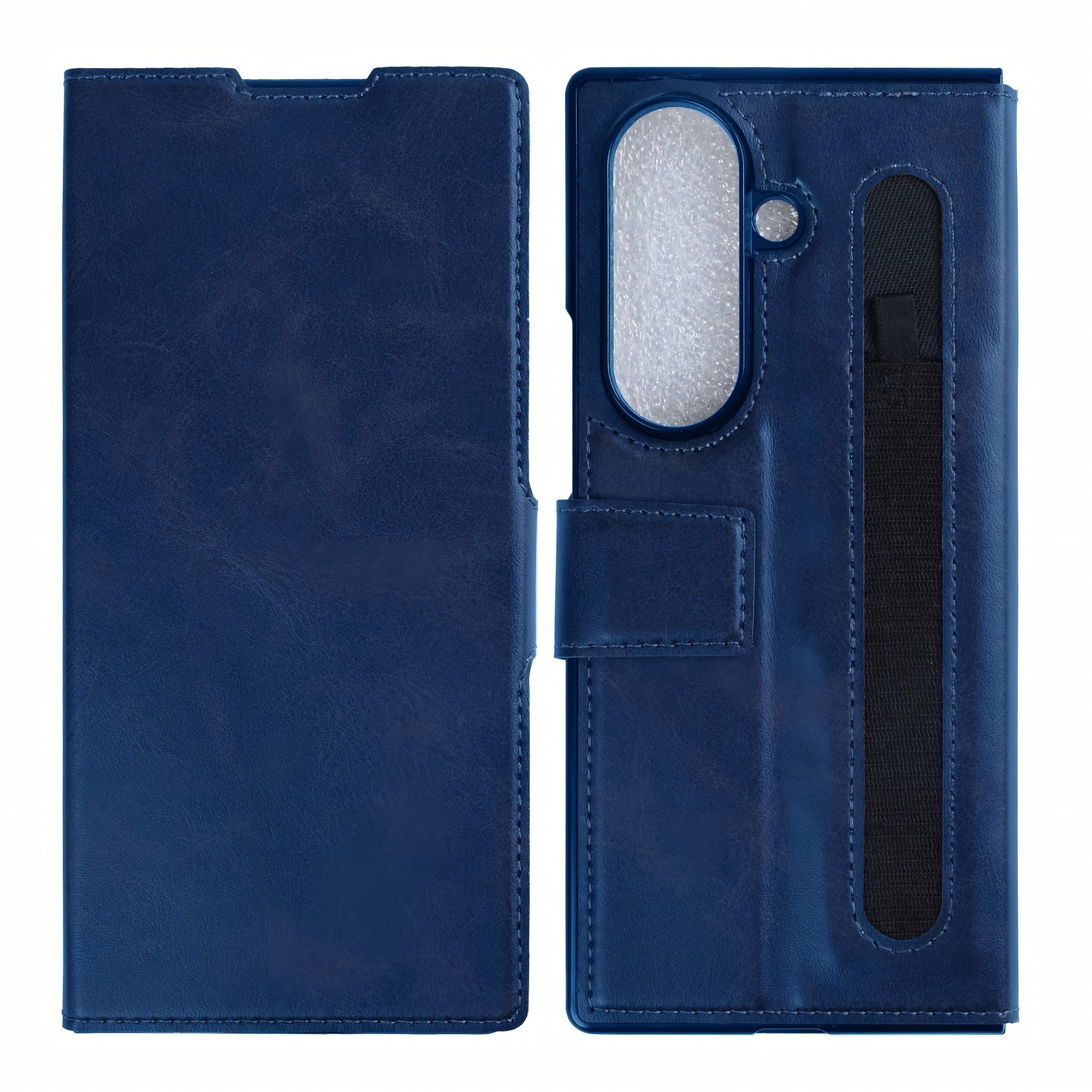 Rixus Capa para carteira com suporte para caneta para Samsung Galaxy Z Fold 7 Azul
