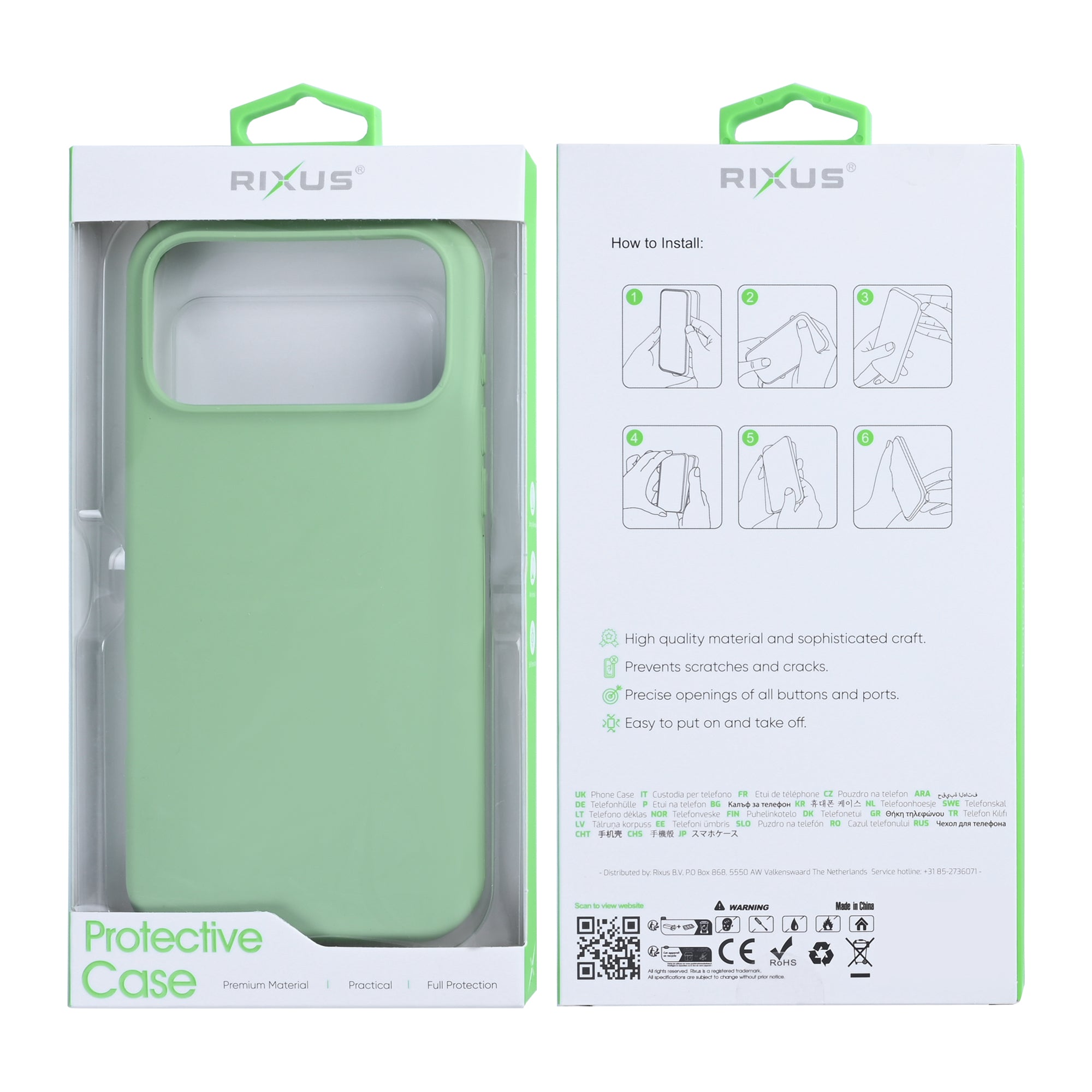 Capa de TPU macia Rixus For Apple 17 Pro Max Matcha