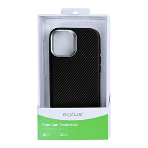 Rixus Mag Carbon With MagSafe Compatible For Apple iPhone 17 Titanium Black