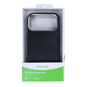 Rixus Mag Carbon With MagSafe Compatible For Apple iPhone 17 Pro Titanium Black