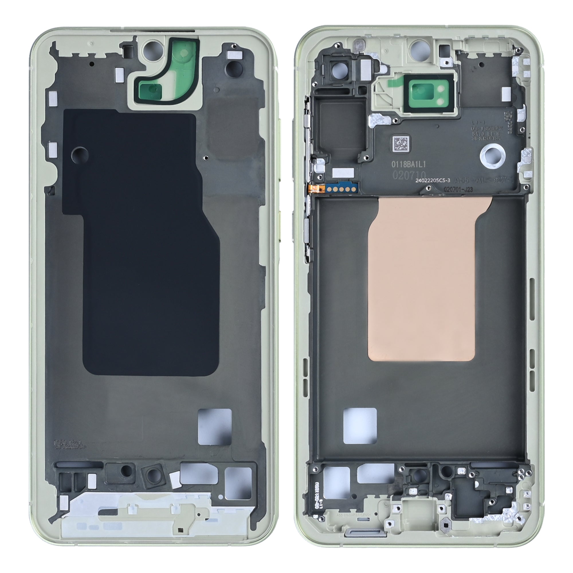 Samsung Galaxy A55 5G A556B Moldura central amarelo-limão OEM