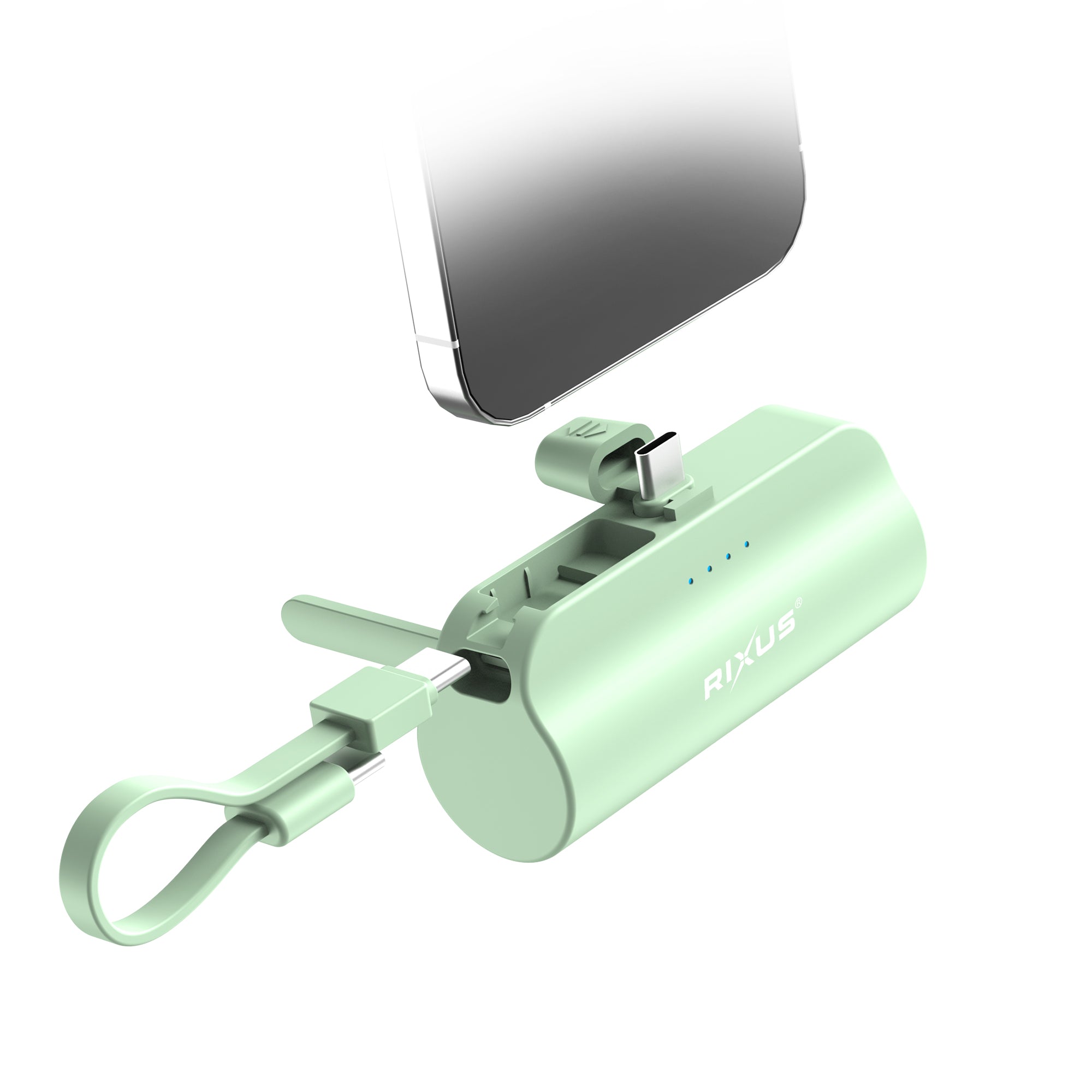 Rixus RXPB98G Mini Powerbank USB-C 5000mAh Verde