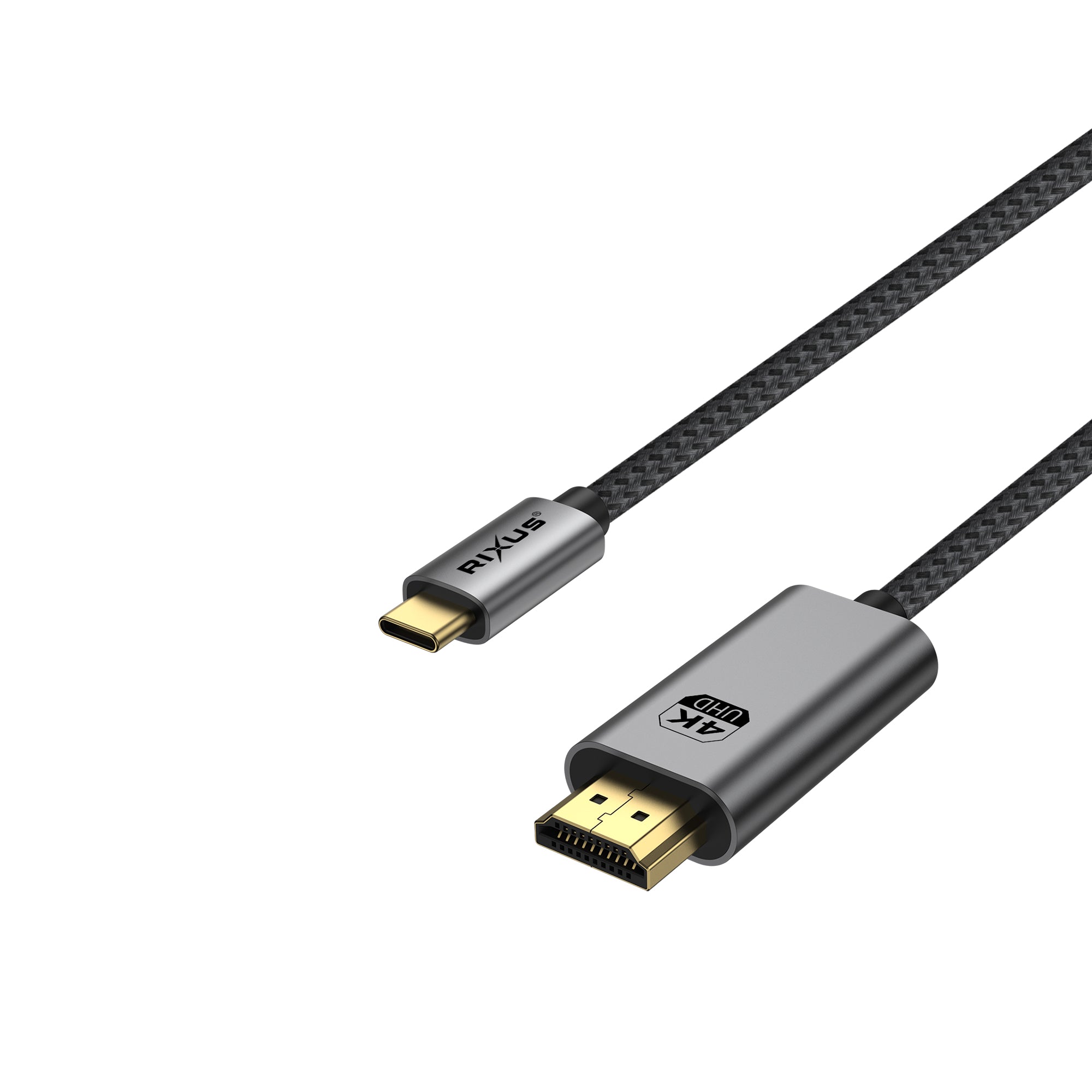 Rixus RXHU15 Cabo USB-C para HDMI Premium 4K 1,8 m cinzento espacial