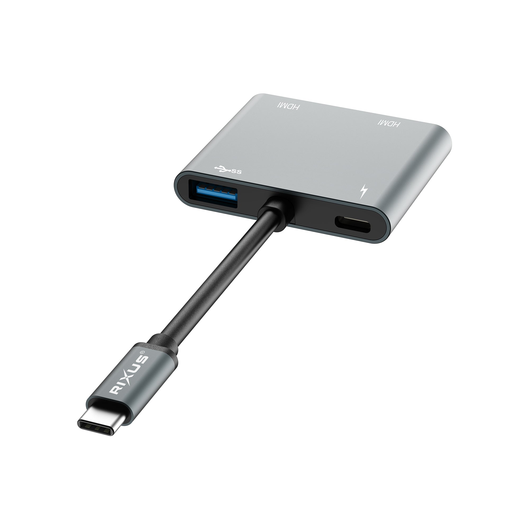Divisor HDMI 4 em 1 Rixus RXHU20 cinza espacial