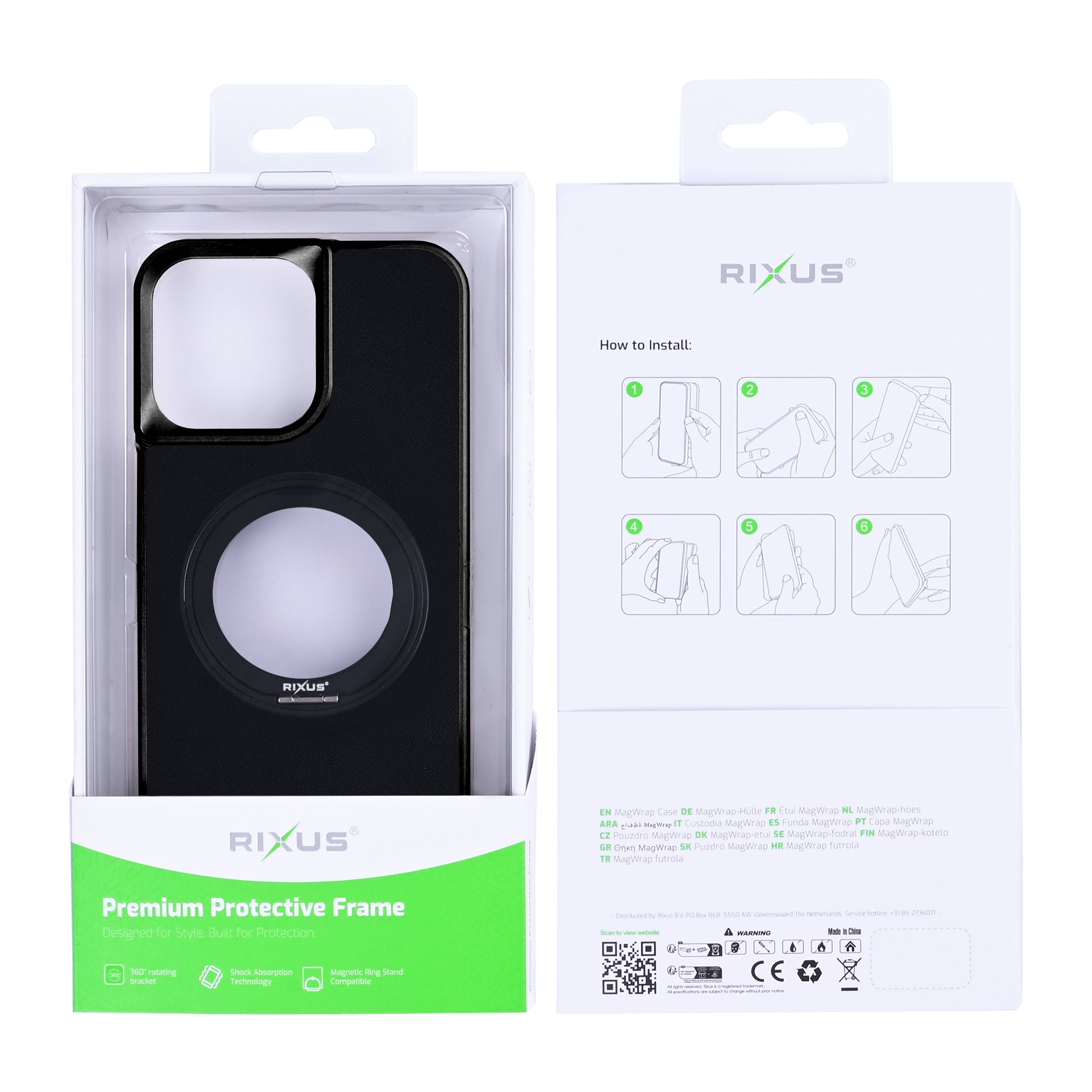 Capa Rixus MagWrap For Apple 15 Pro Max Preto
