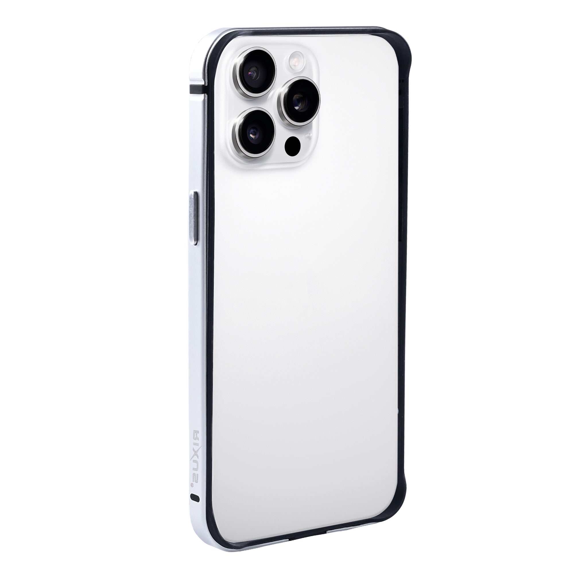 Capa protetora Rixus Crash Guard For Apple 15 Pro Max Branco Titânio
