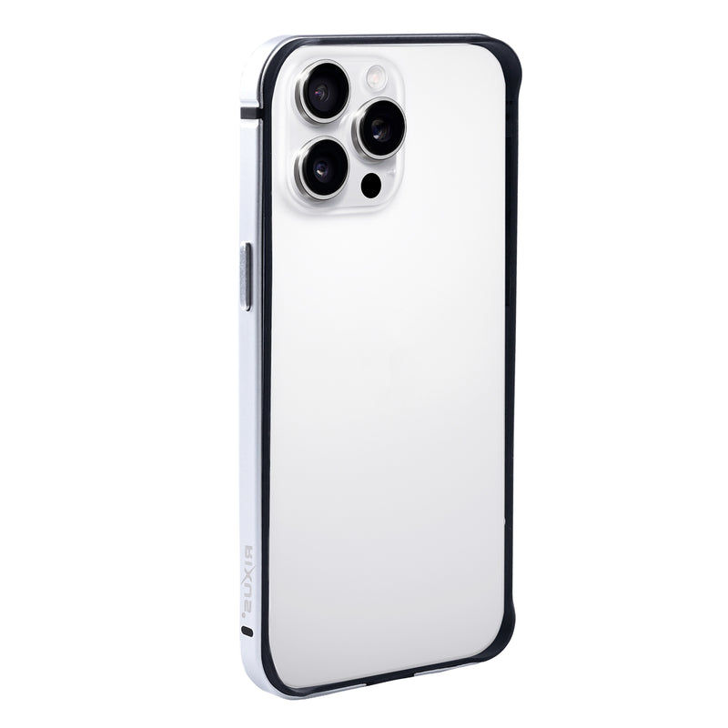 Capa protetora Rixus Crash Guard For Apple 15 Pro Max Branco Titânio