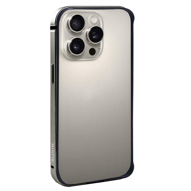 Capa protetora Rixus Crash Guard For Apple 15 Pro Max Titânio Natural