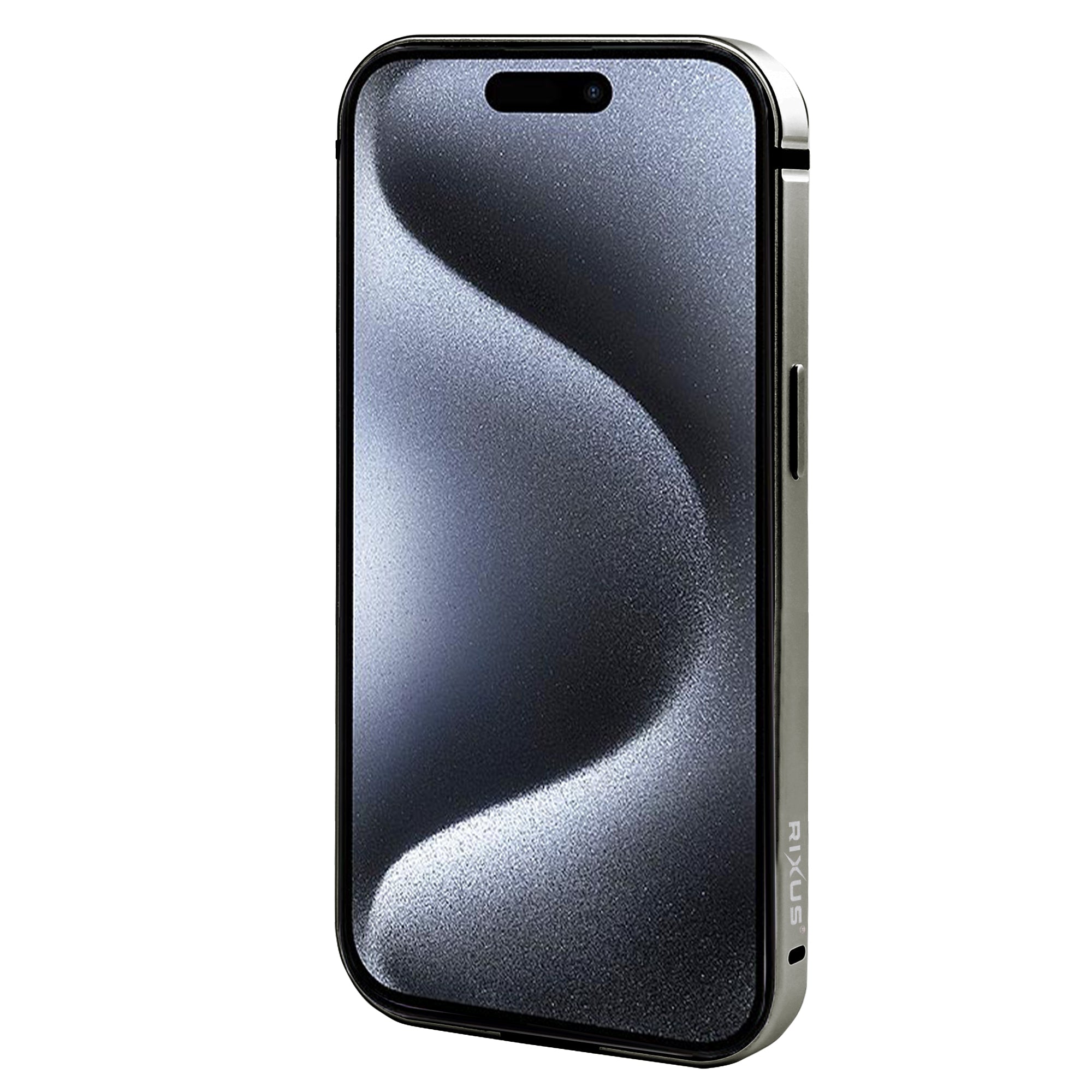 Capa protetora Rixus Crash Guard For Apple 15 Pro Max Titânio Natural