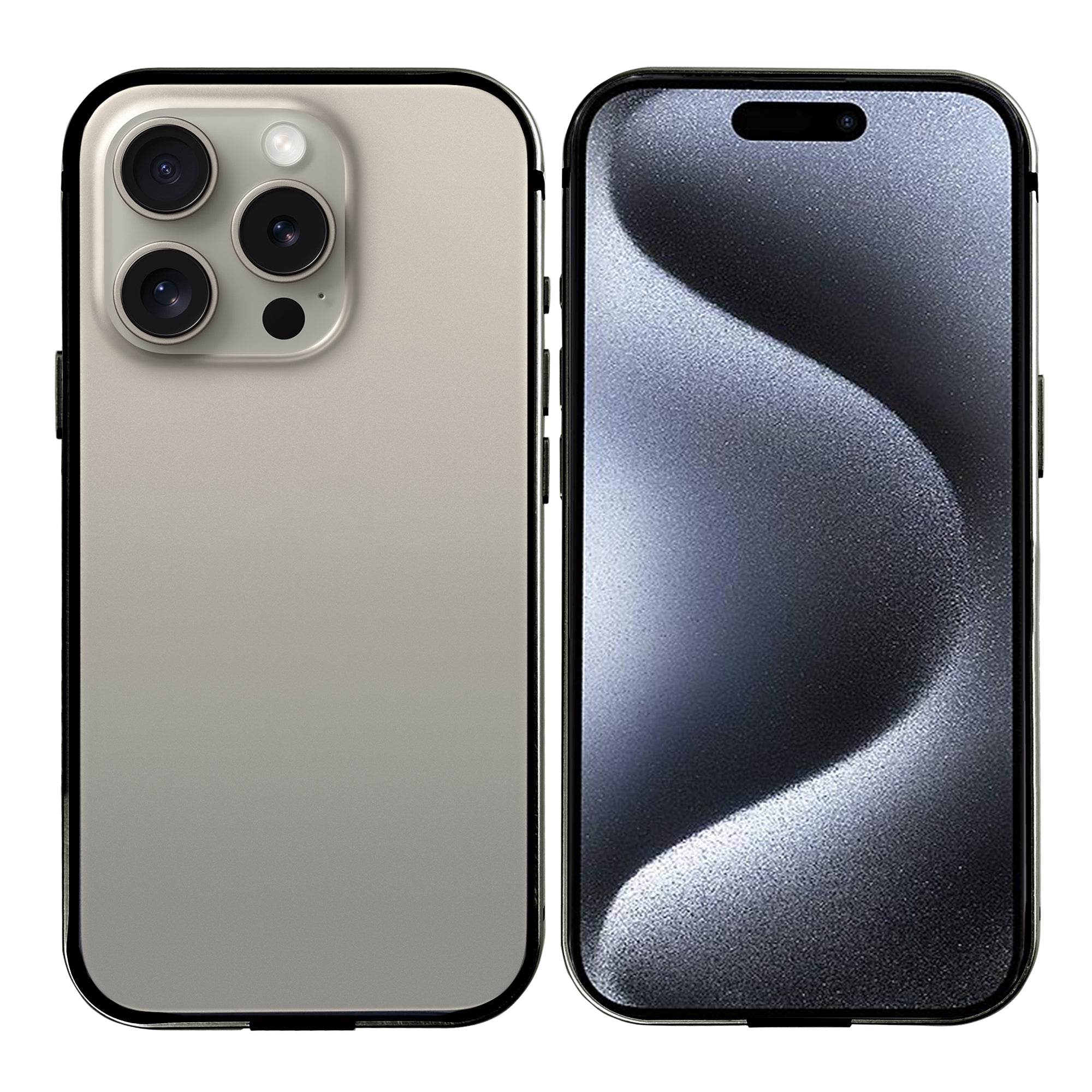 Capa protetora Rixus Crash Guard For Apple 15 Pro Max Titânio Natural