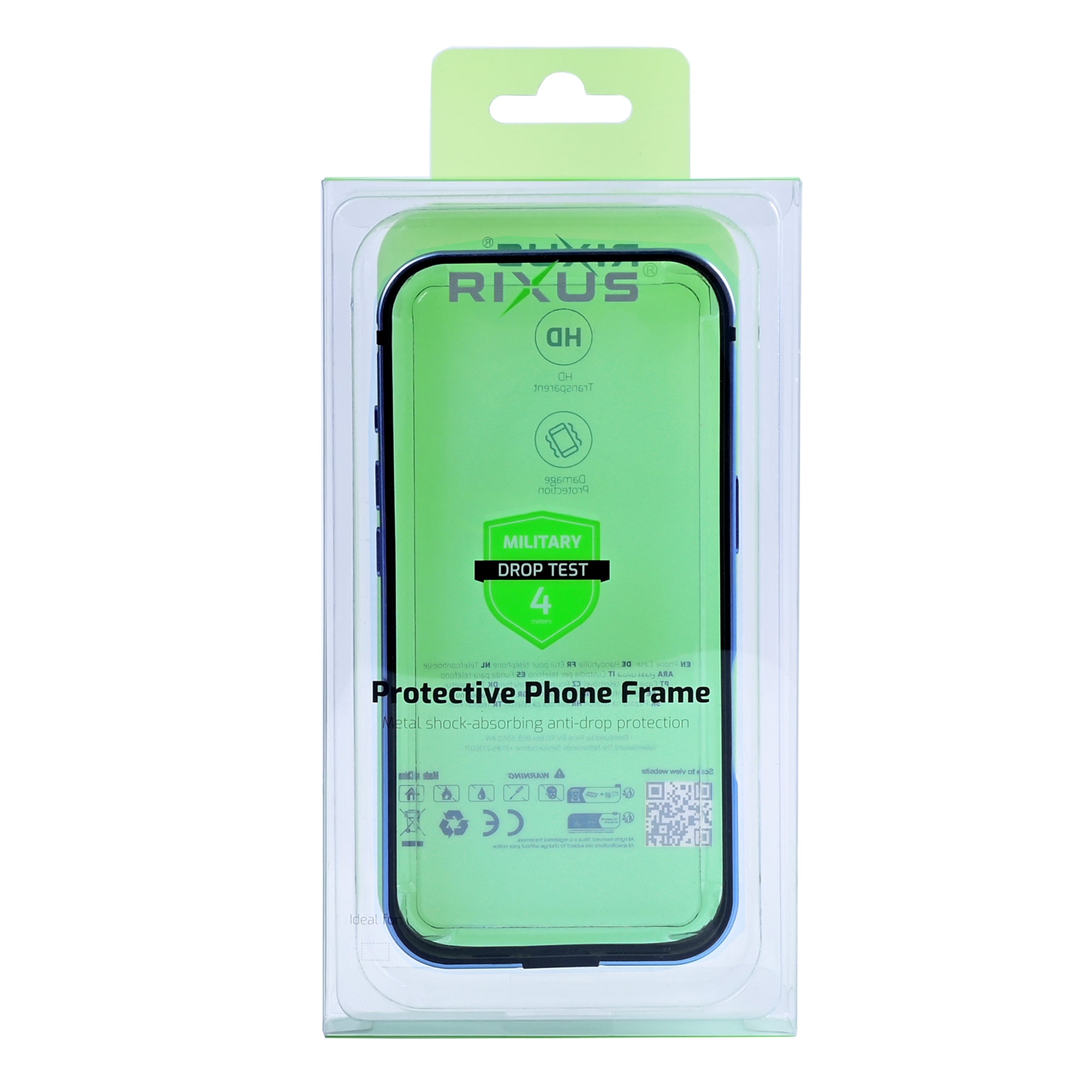 Capa protetora Rixus Crash Guard For Apple 16 Plus Teal