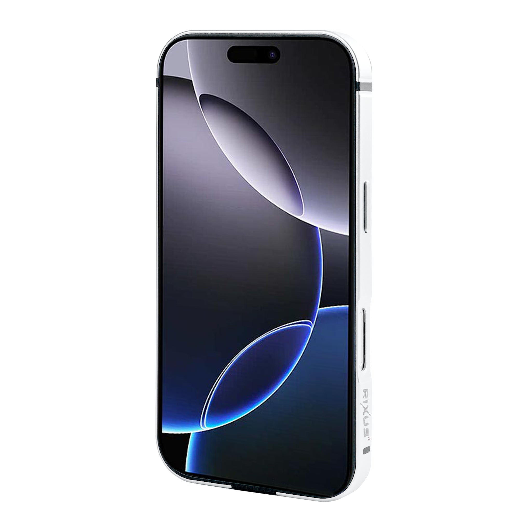 Capa protetora Rixus Crash Guard For Apple 16 Pro Max Branco Titânio