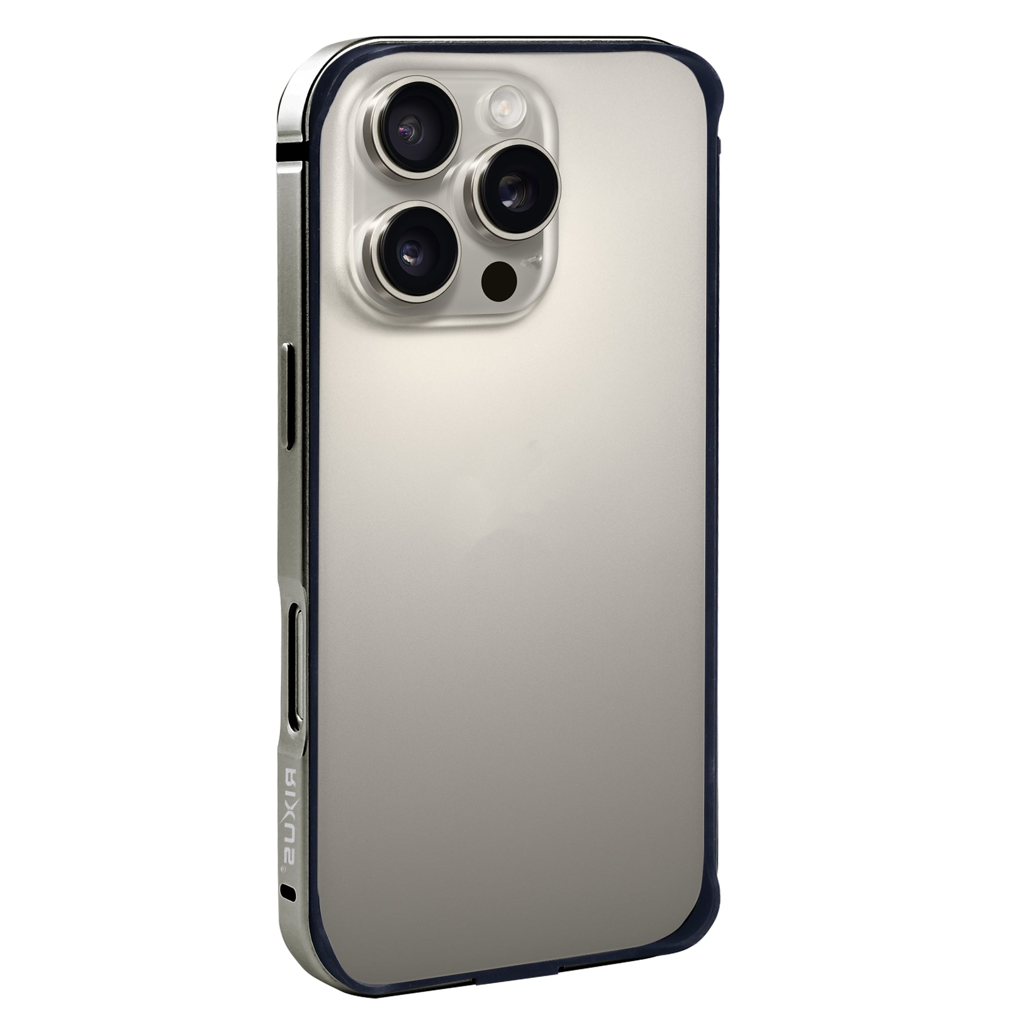 Capa protetora Rixus Crash Guard For Apple 16 Pro Max Titânio Natural