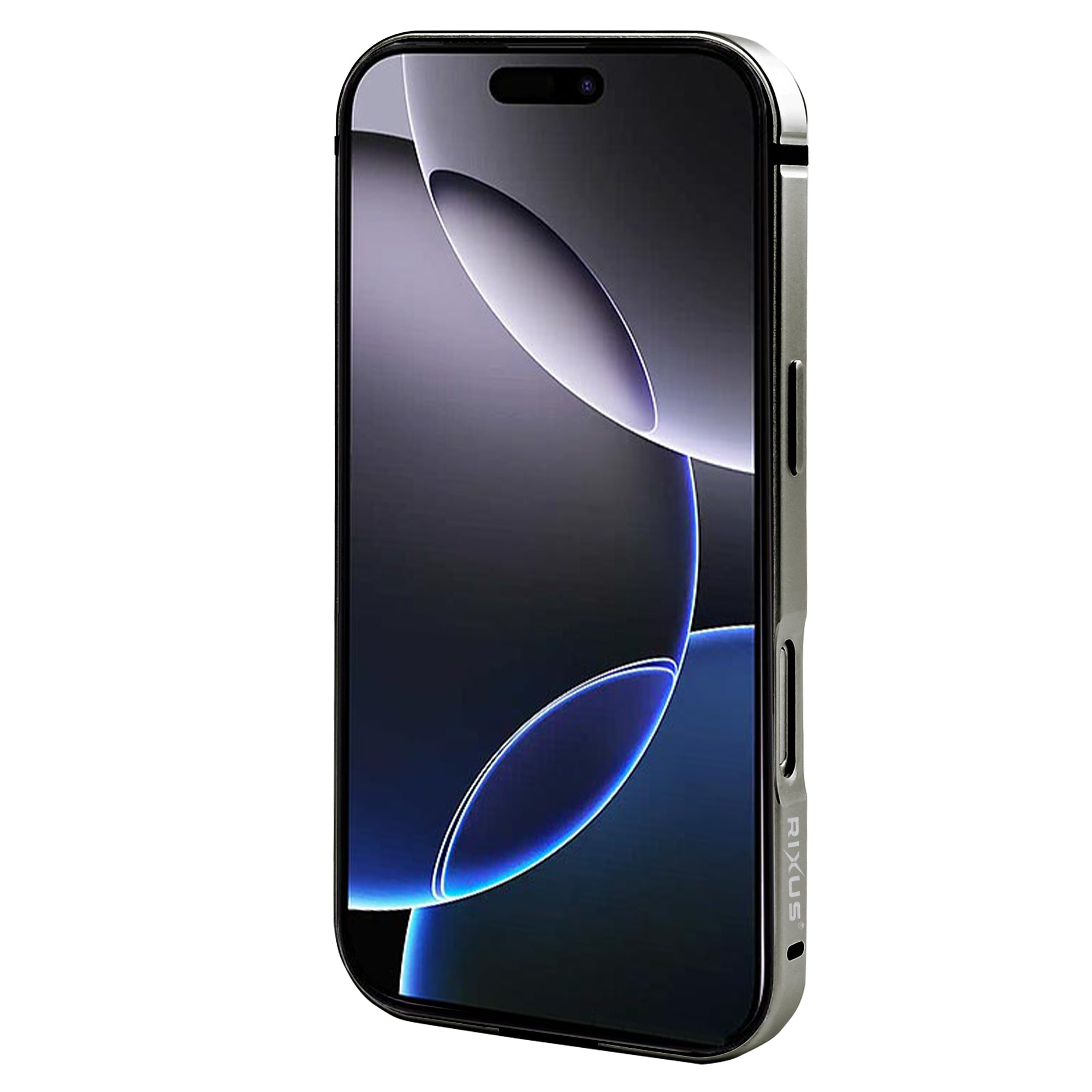 Capa protetora Rixus Crash Guard For Apple 16 Pro Max Titânio Natural