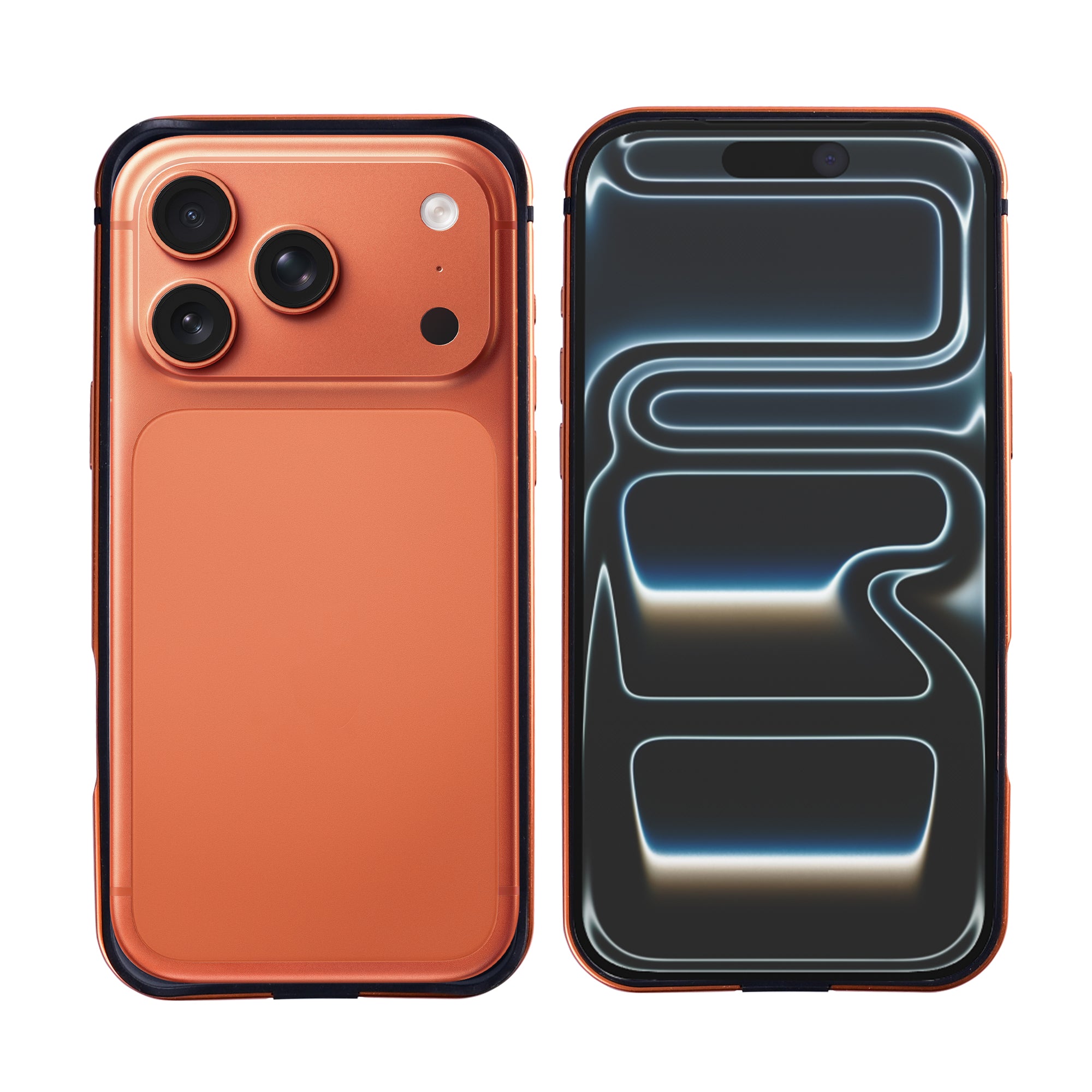 Capa protetora Rixus Crash Guard For Apple 17 Pro Laranja