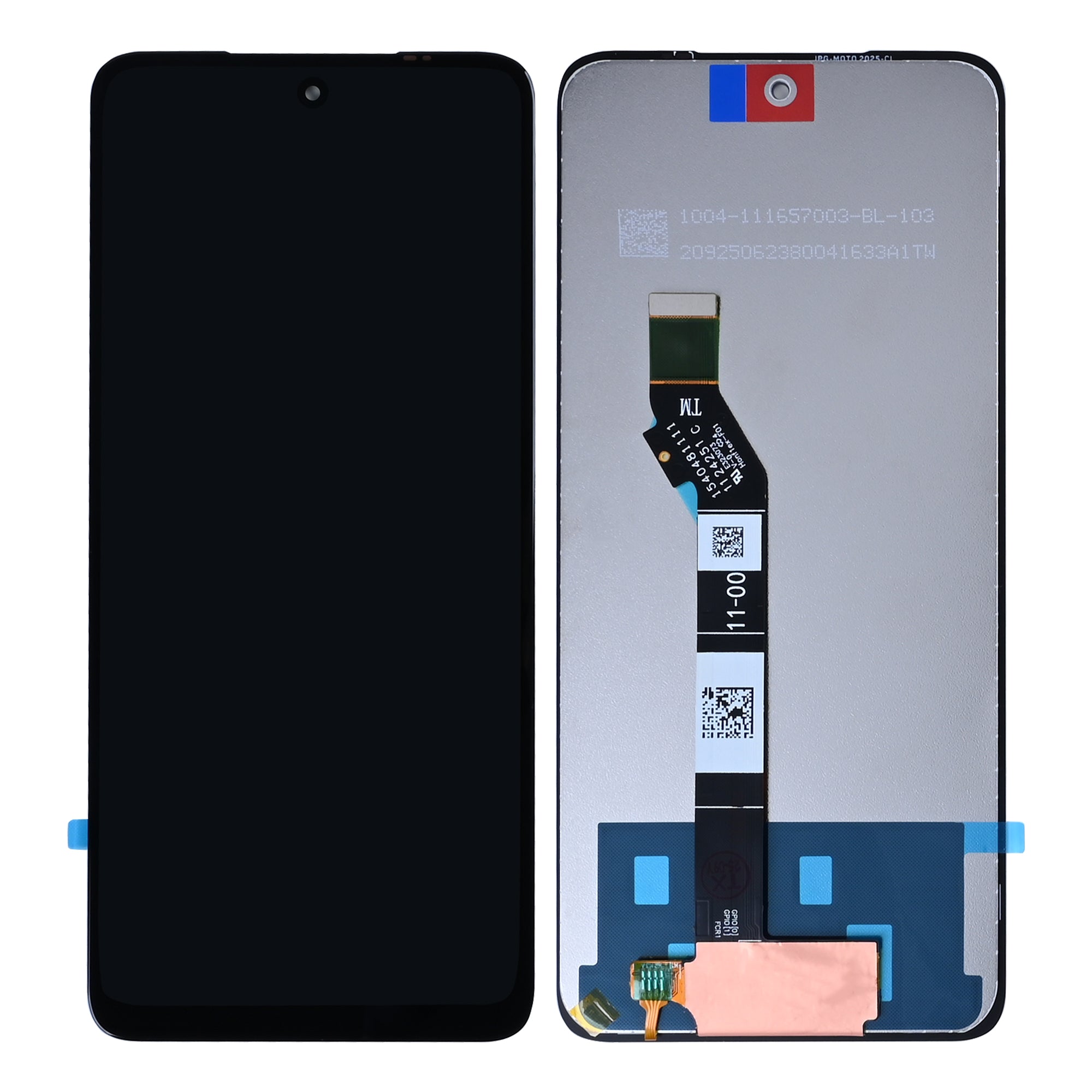 Motorola Moto G (2025) Ecrã e digitalizador sem moldura Preto OEM