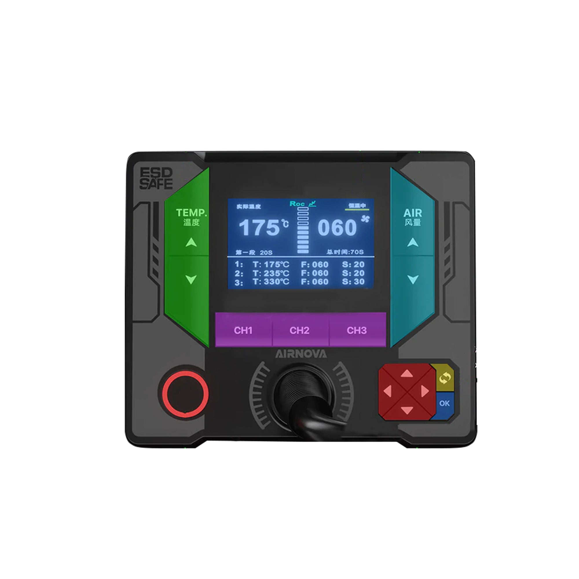 Estação de retrabalho com ar quente MECHANIC AIRNOVA 1200W para reparação de telemóveis