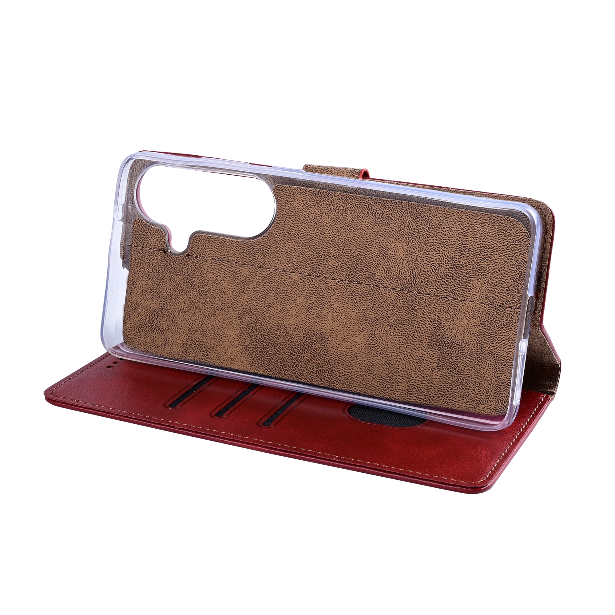 Estante Rixus para Samsung Galaxy S26 Vermelho Escuro
