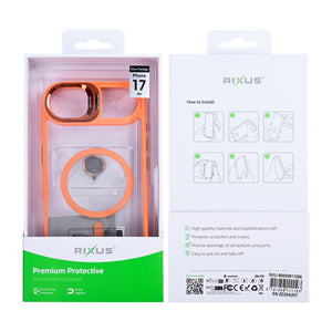 Rixus Classic 03 Case With MagSafe Compatible For Apple iPhone 17 Air Orange