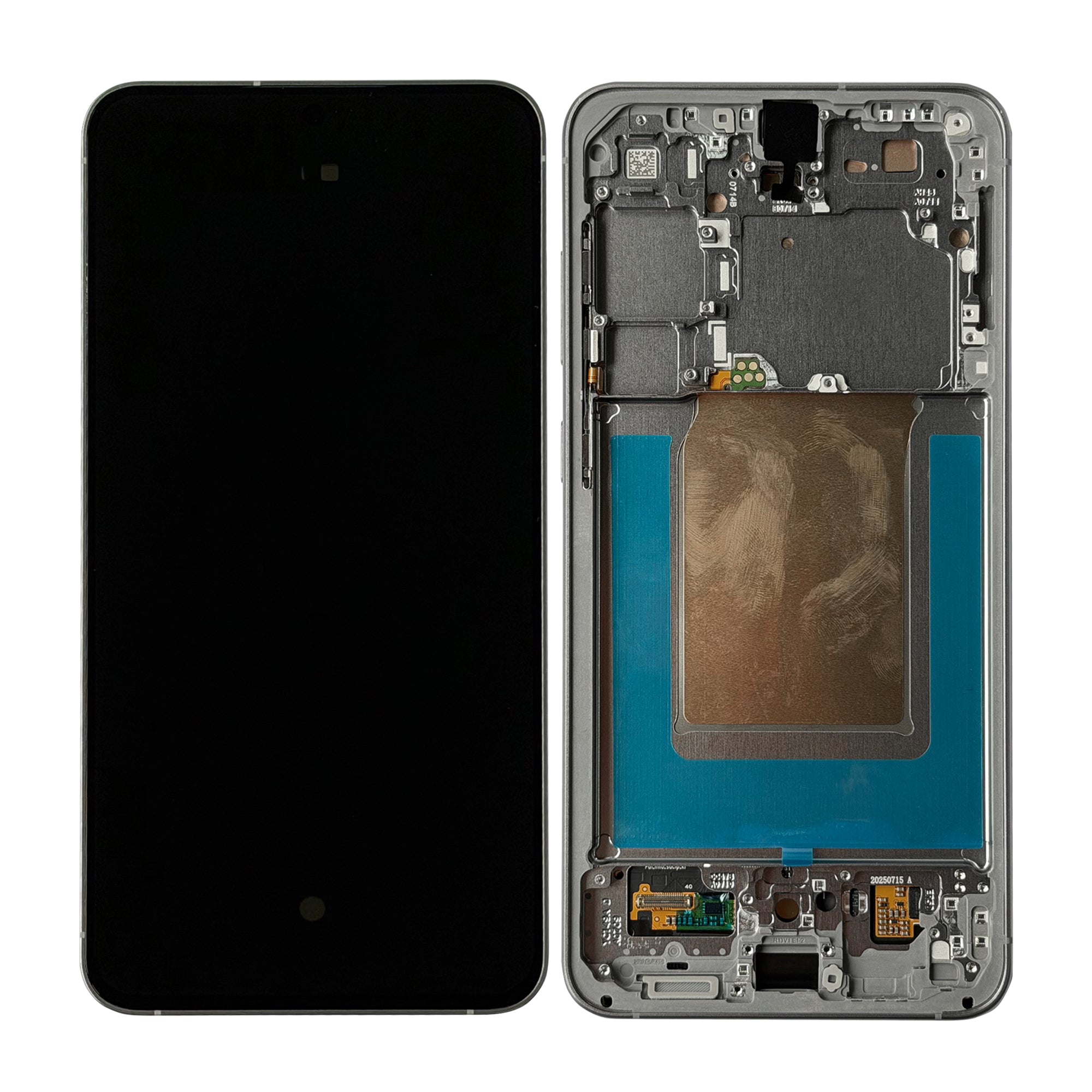 Samsung Galaxy S25 FE S731B Ecrã e digitalizador com moldura em preto azeviche pré-montado
