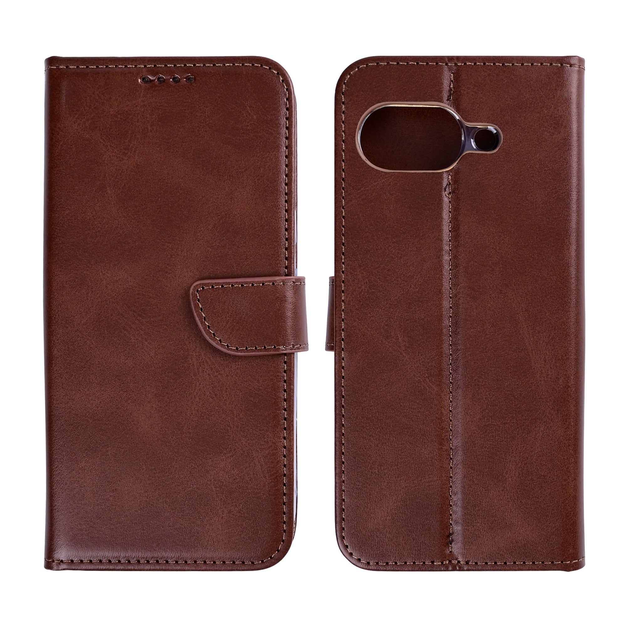 Rixus Bookcase For Google Pixel 10a Brown
