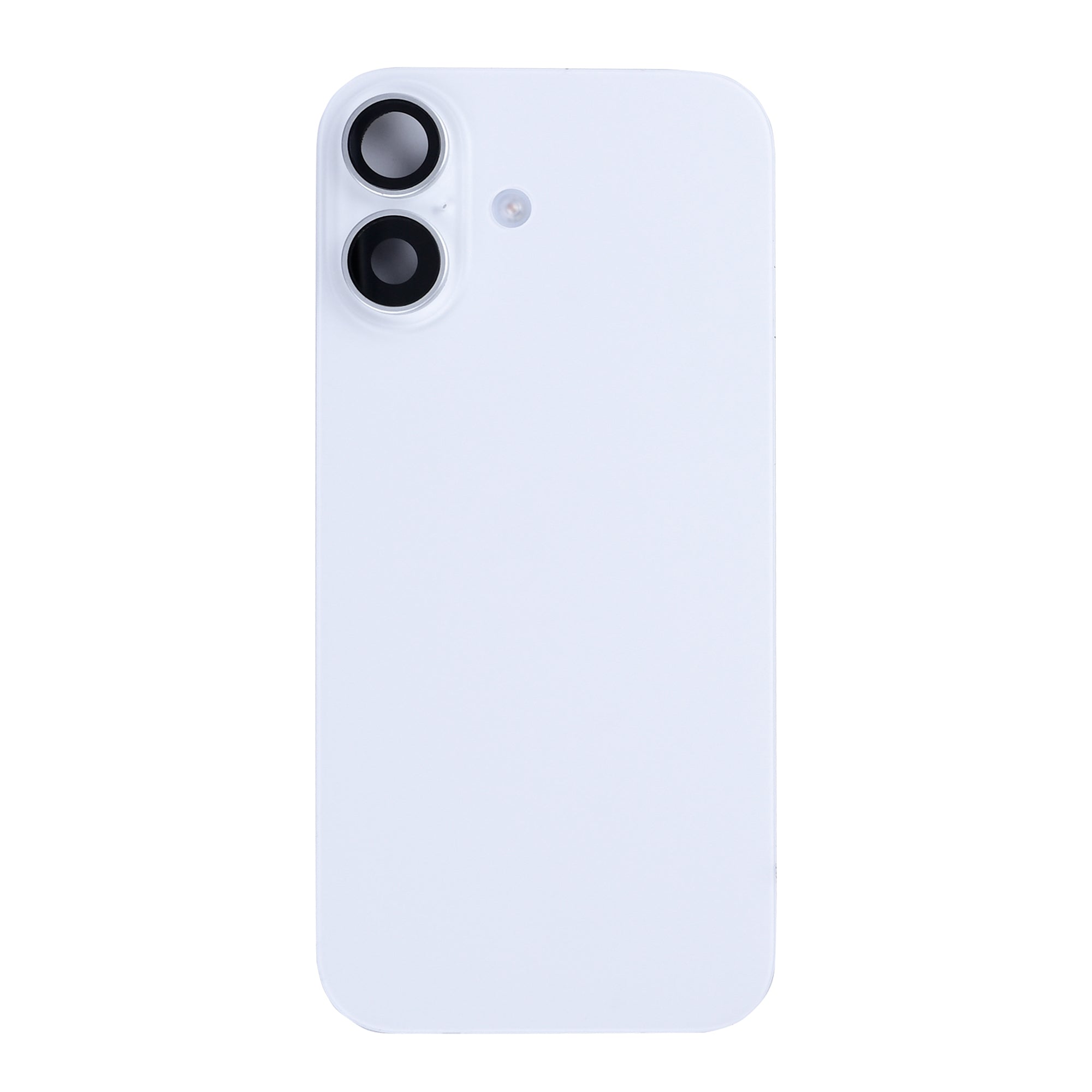For Apple 17 Vidro traseiro com NFC, moldura da câmara ampliada Branco Puxado