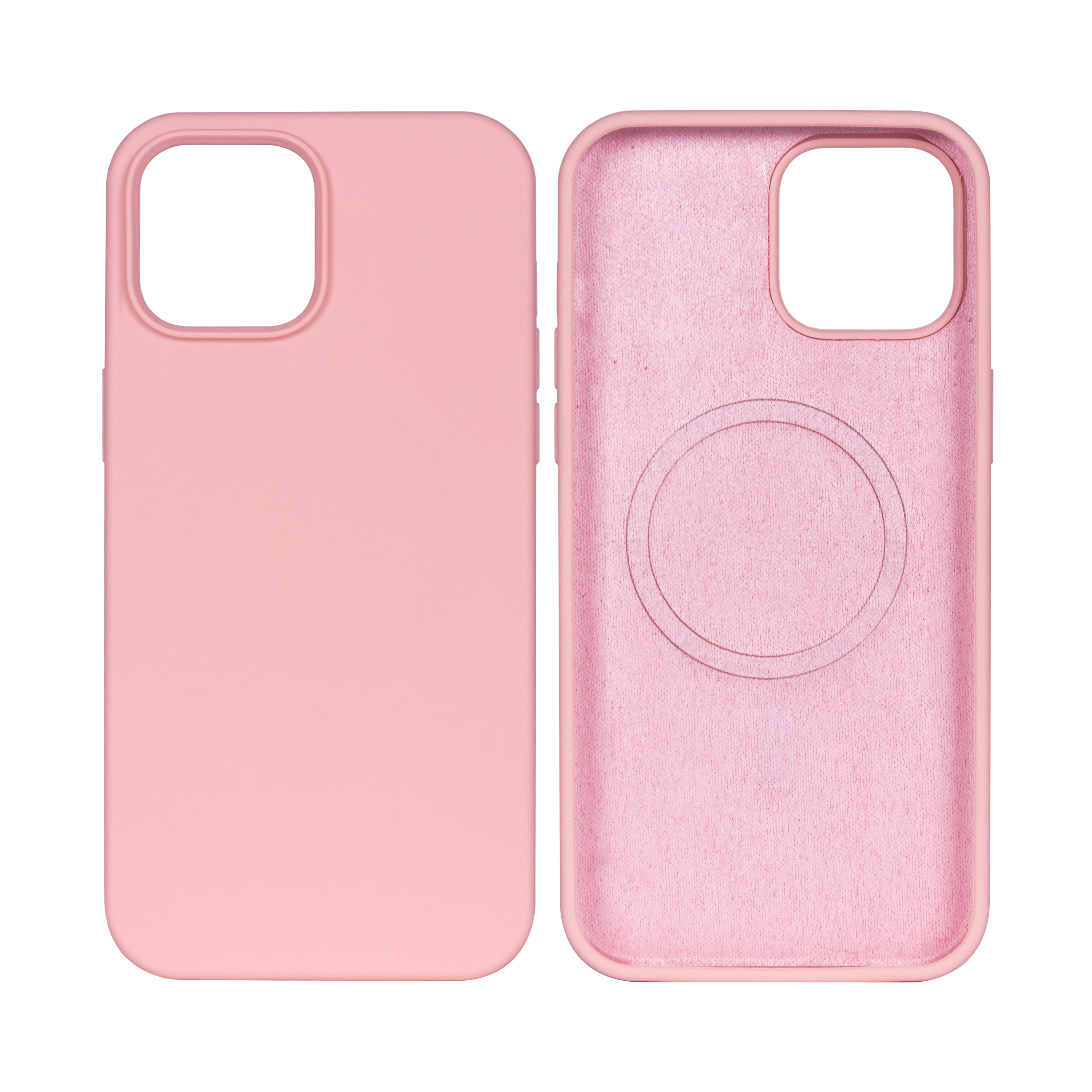 Rixus Soft TPU Phone Case With MagSafe Compatible For Apple iPhone 14 Pink
