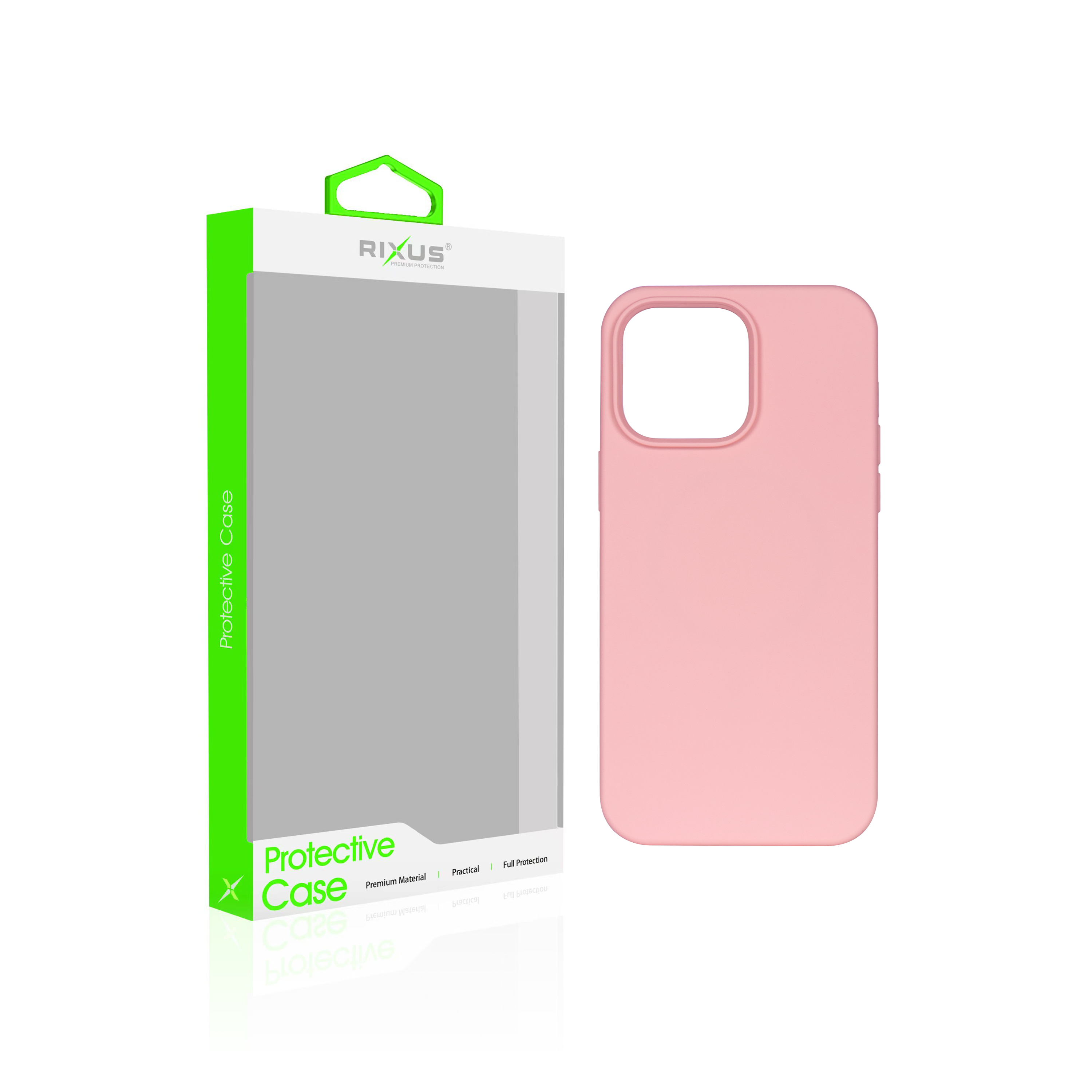 Rixus Soft TPU Phone Case With MagSafe Compatible For Apple iPhone 14 Plus Pink