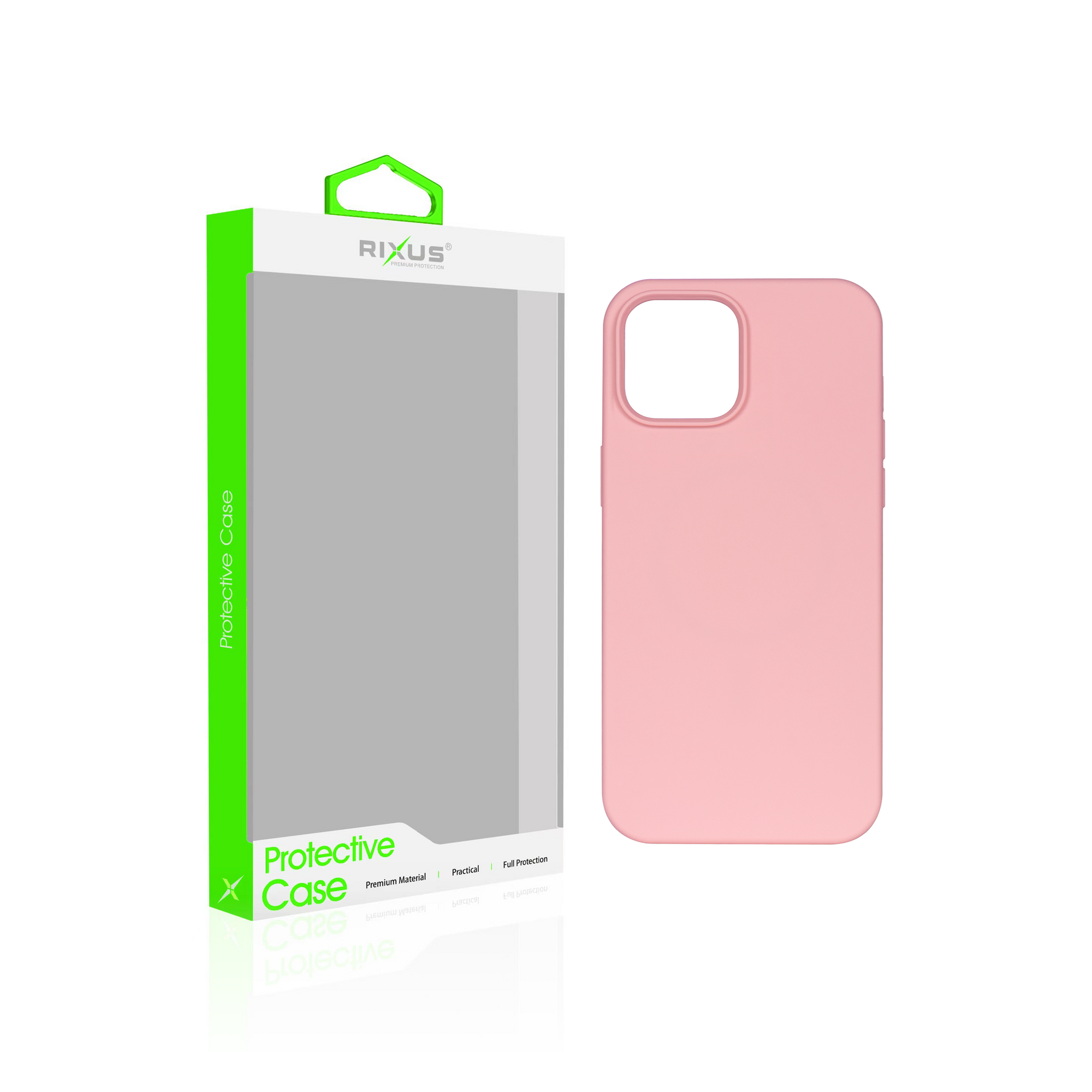 Rixus Soft TPU Phone Case With MagSafe Compatible For Apple iPhone 14 Pro Pink