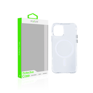 Rixus Anti Shock Case TPU With MagSafe Compatible For Apple iPhone 11 Pro Max Transparent