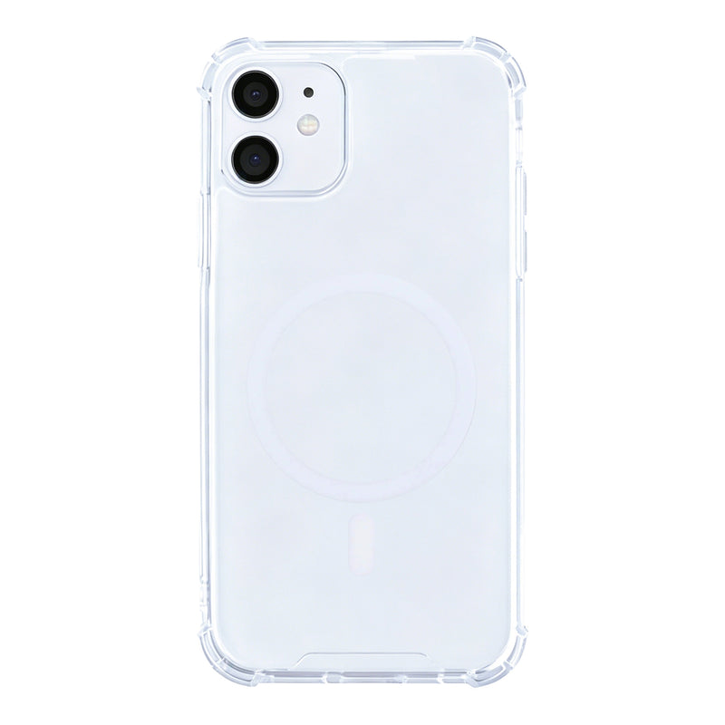 Rixus Anti-Burst Case With MagSafe Compatible For Apple iPhone 11 Transparent
