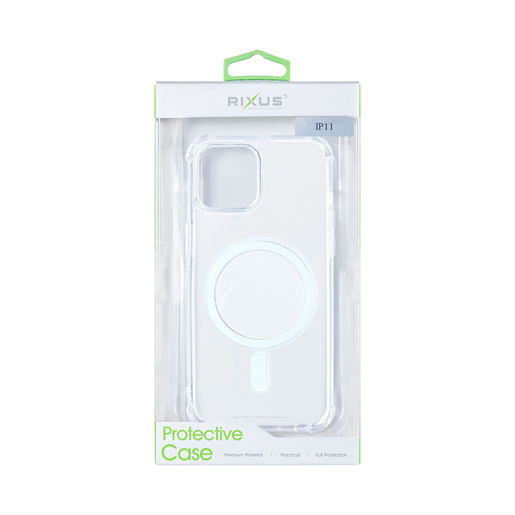 Rixus Anti-Burst Case With MagSafe Compatible For Apple iPhone 11 Transparent
